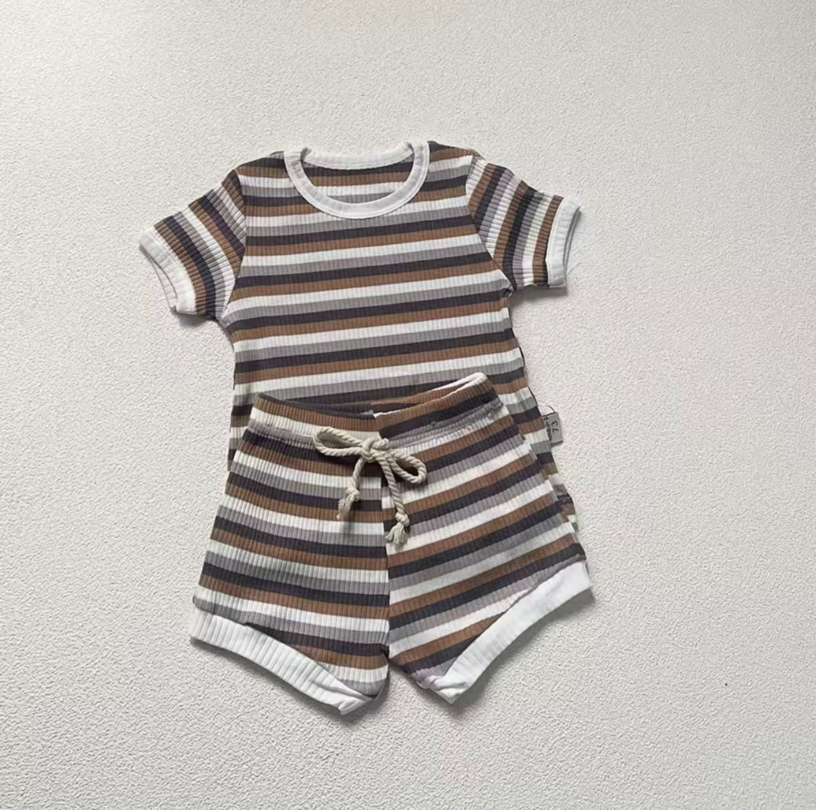Waffle Baby Outfit – Tee & Shorts Set
