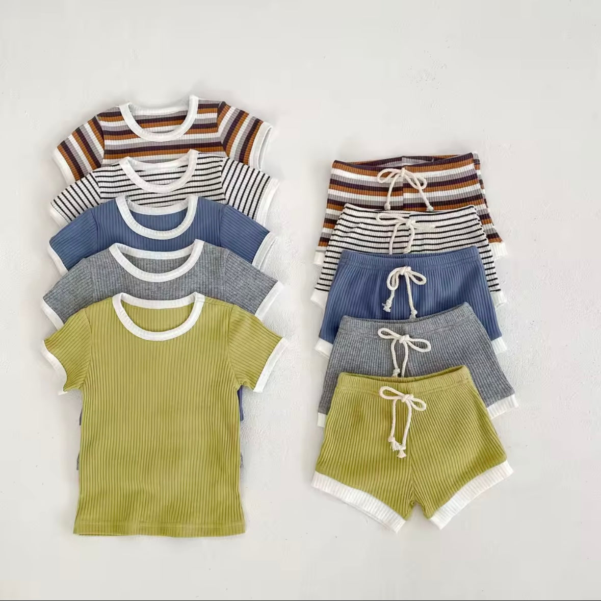 Waffle Baby Outfit – Tee & Shorts Set