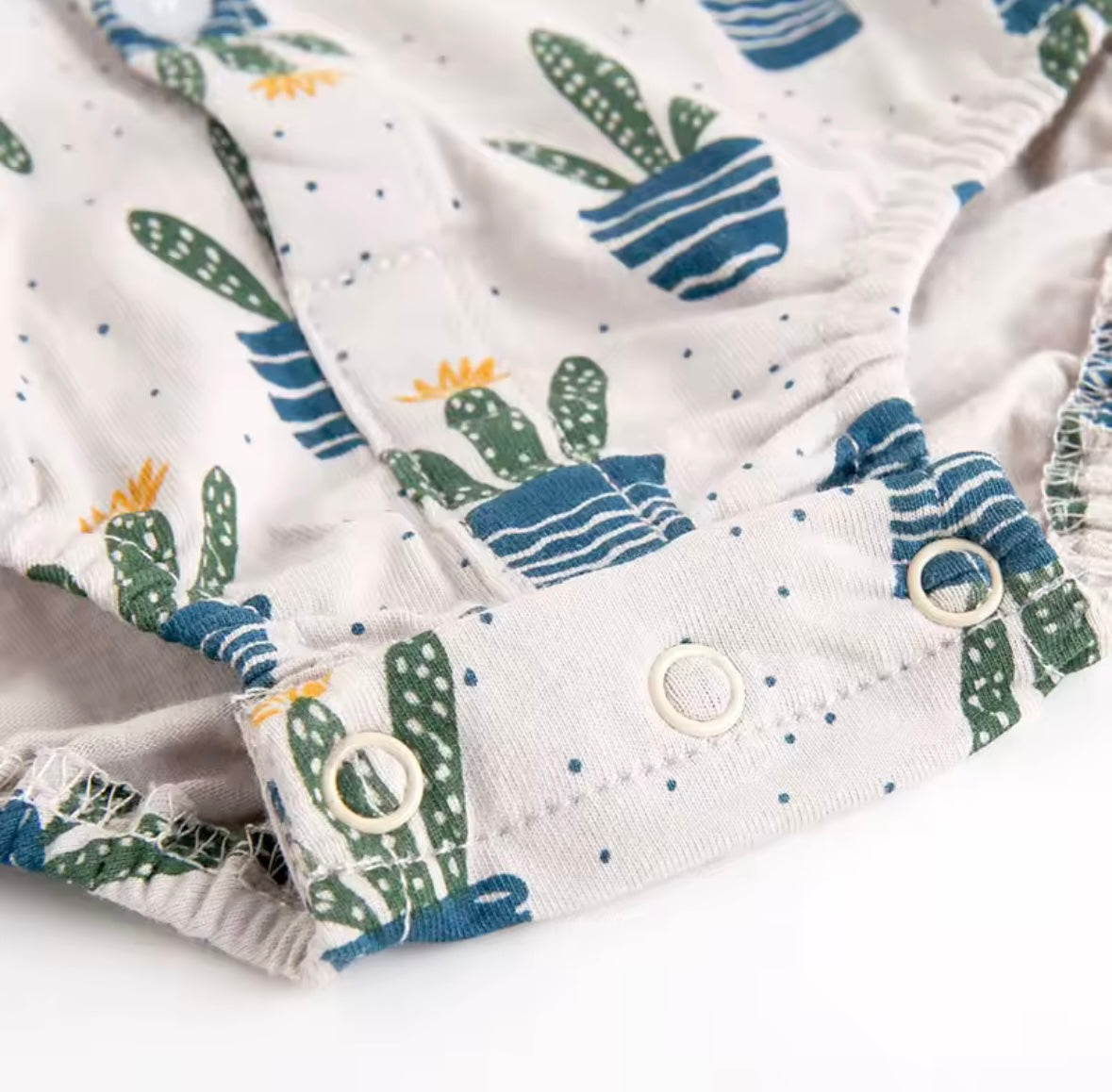 Baby Girl Cactus Print Bodysuit – Summer Style