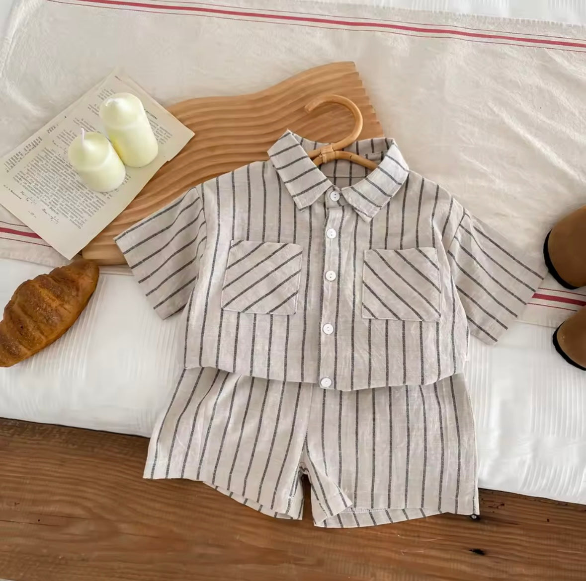 Boys Summer Set – Collared Shirt & Shorts