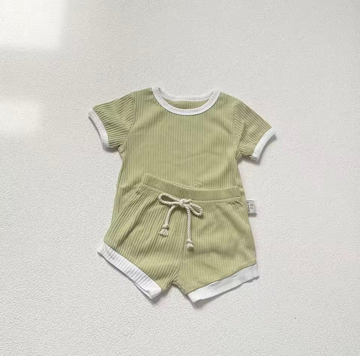 Waffle Baby Outfit – Tee & Shorts Set