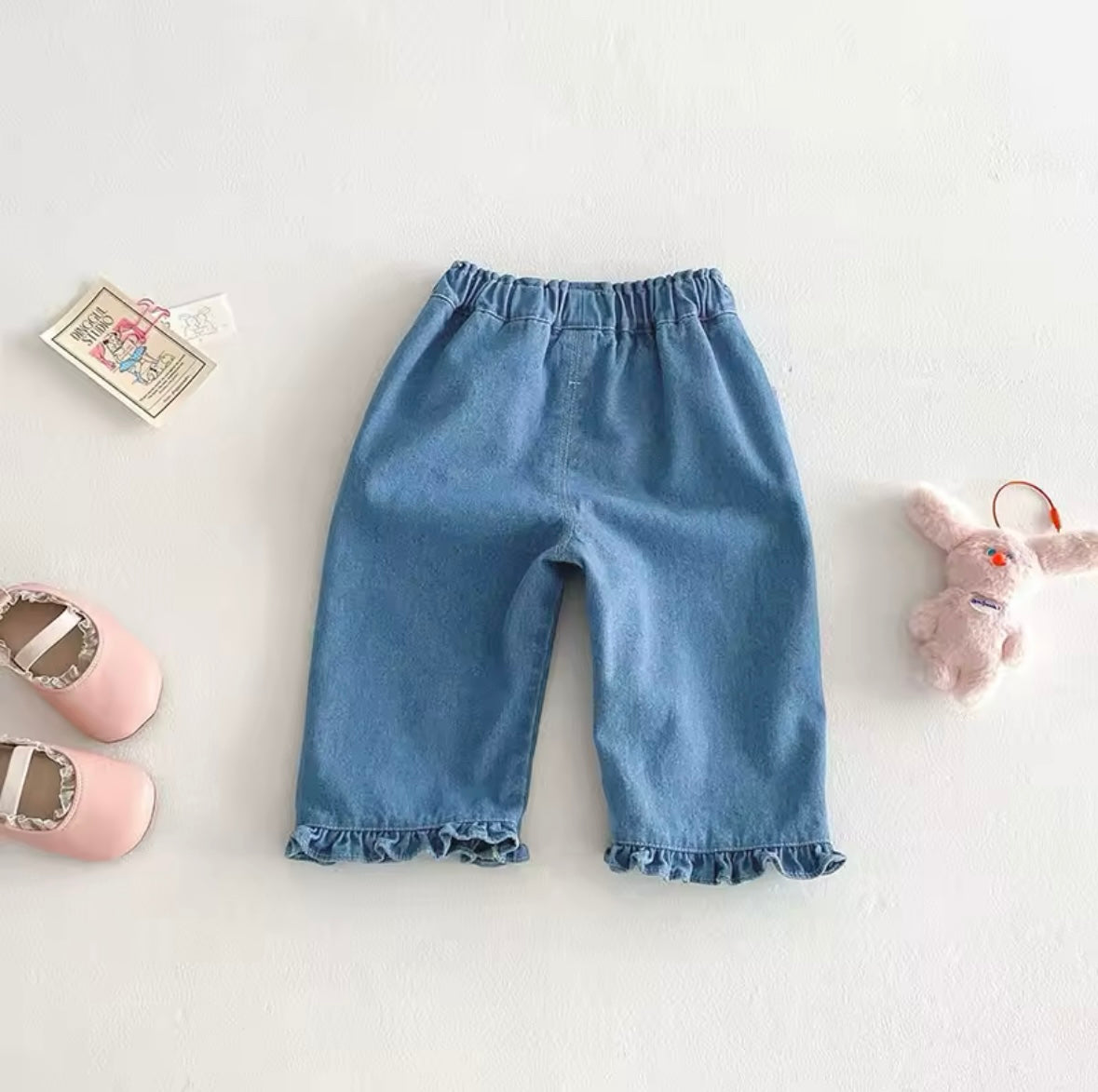 Baby Girl Jeans – 3D Heart Denim Pants