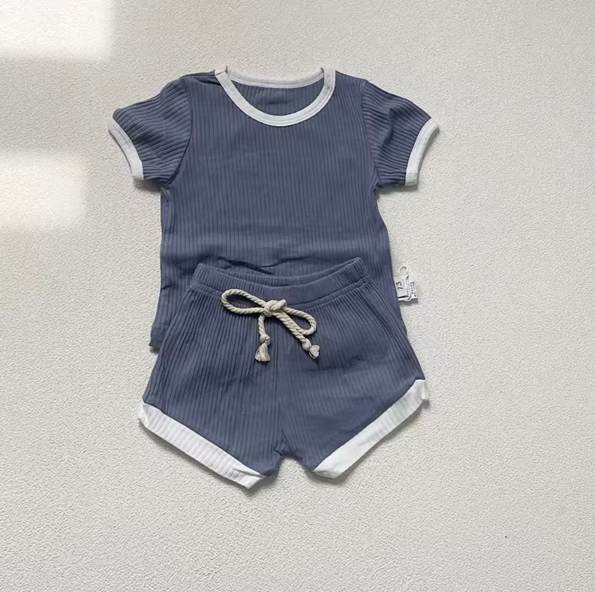 Waffle Baby Outfit – Tee & Shorts Set