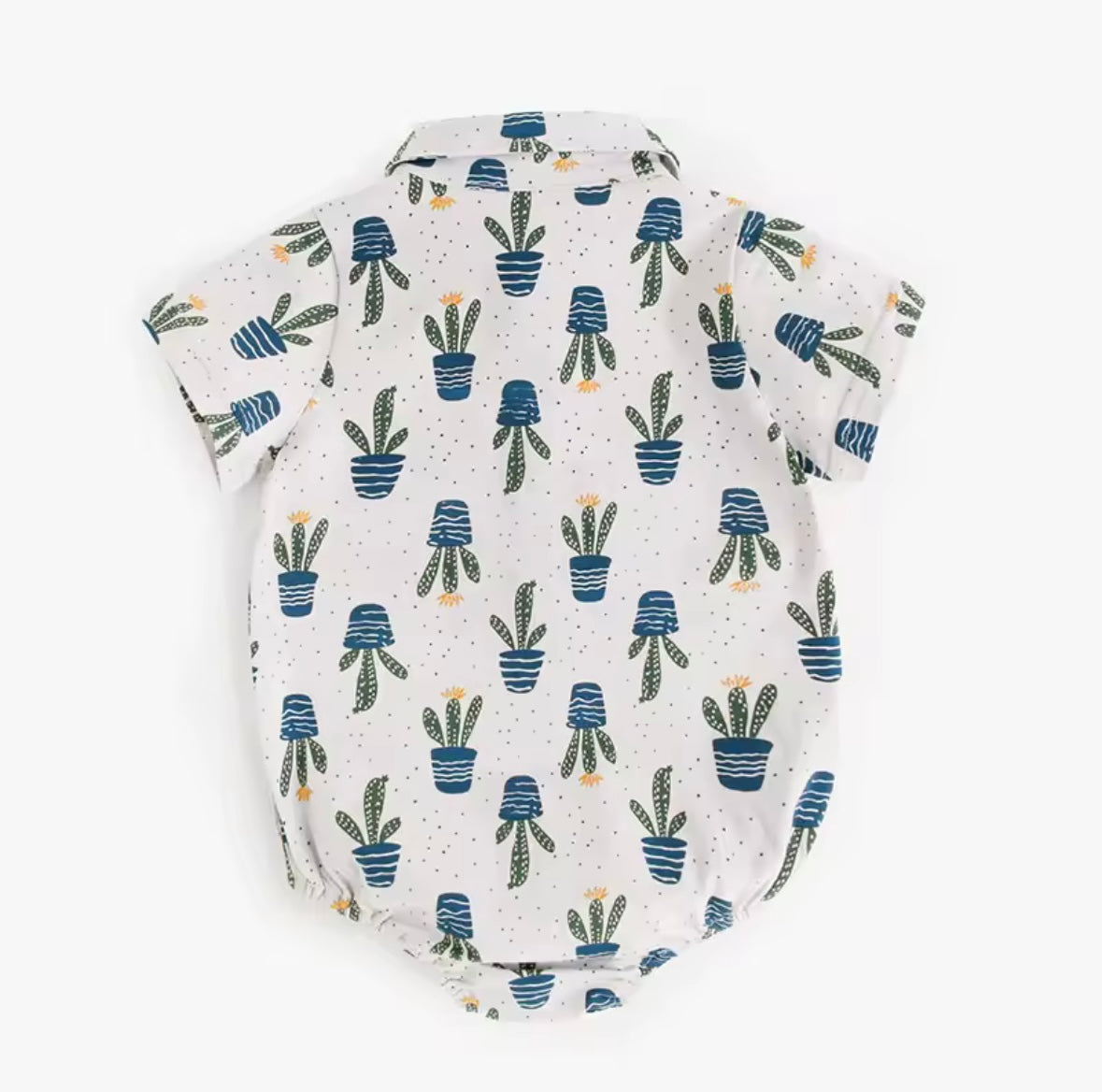 Baby Girl Cactus Print Bodysuit – Summer Style