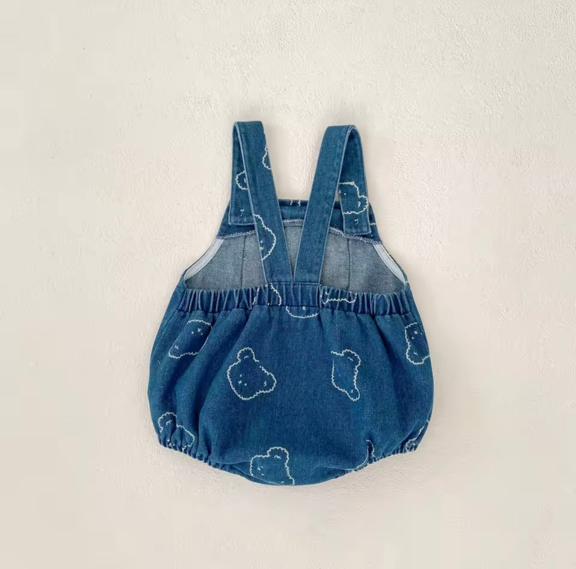 Baby Denim Bear Bodysuit – Straps One-Piece
