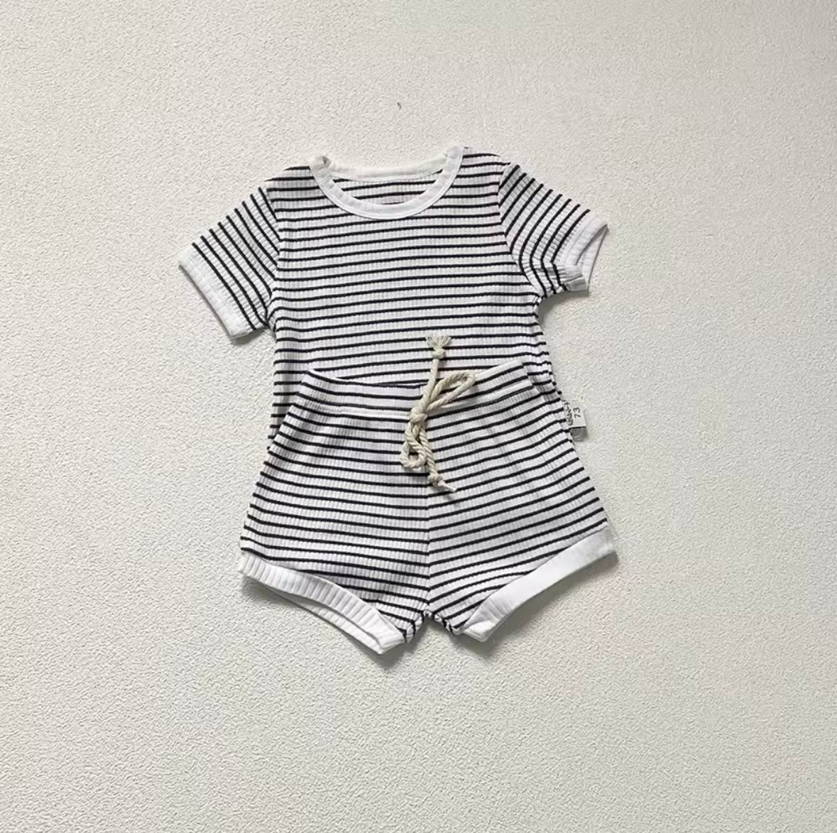 Waffle Baby Outfit – Tee & Shorts Set