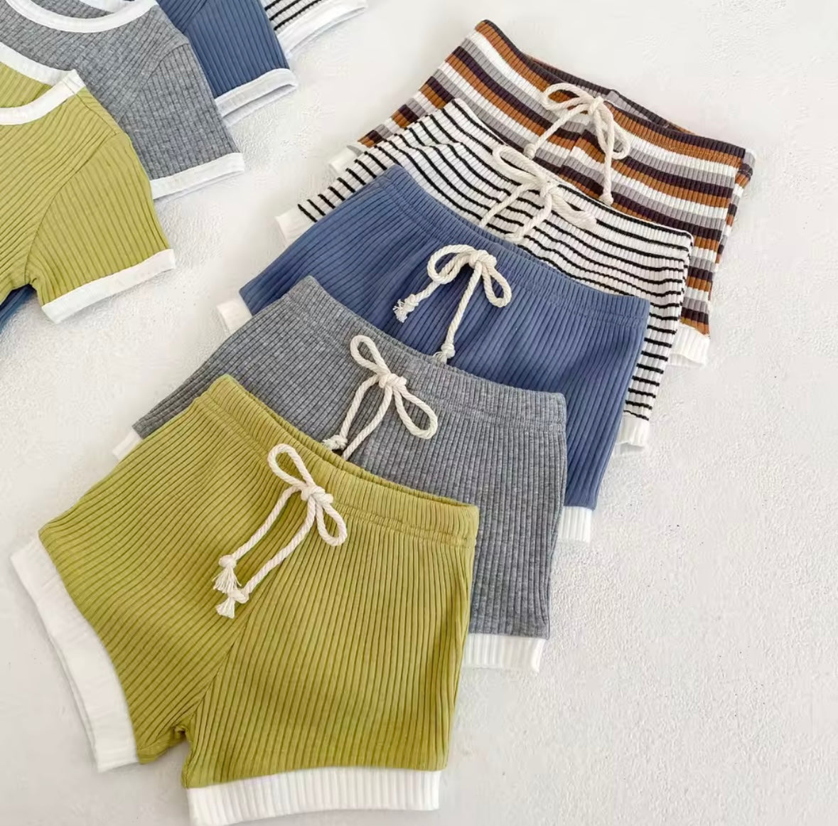 Waffle Baby Outfit – Tee & Shorts Set