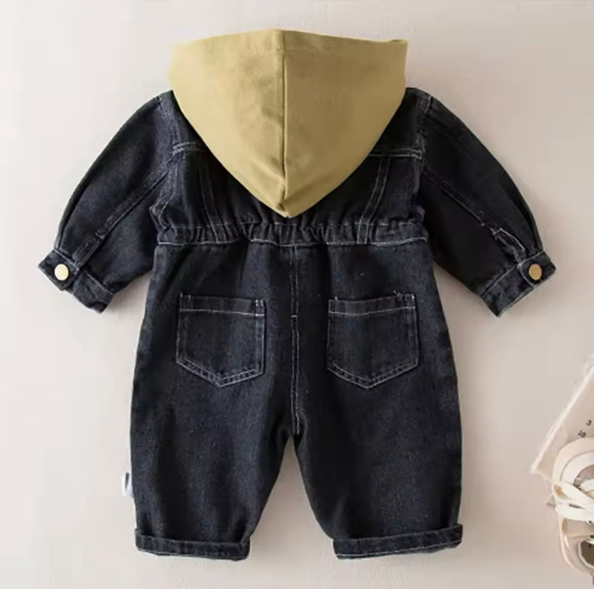 Baby and Toddler Casual Denim Jumpsuit for 0-2 years