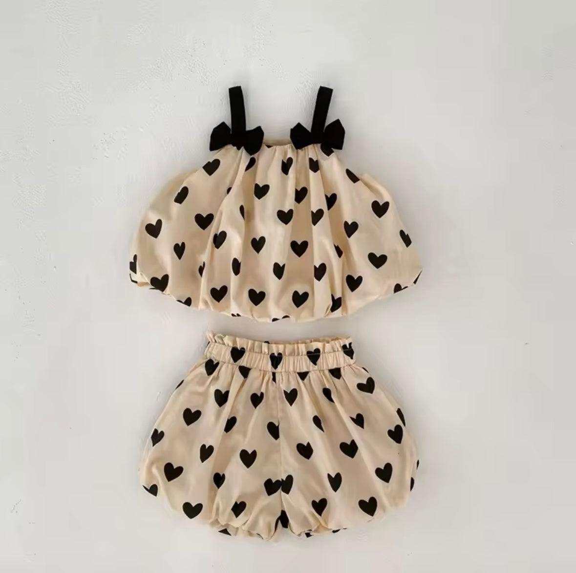 2 pcs Heart Print for Baby Girl