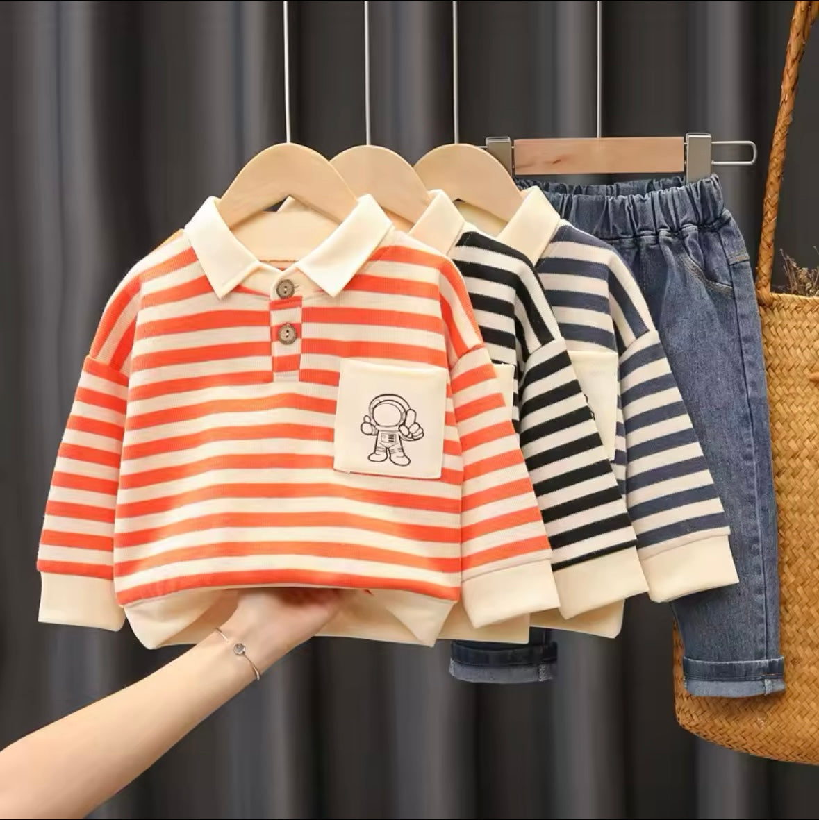 Kids Clothes Set Polo Shirt