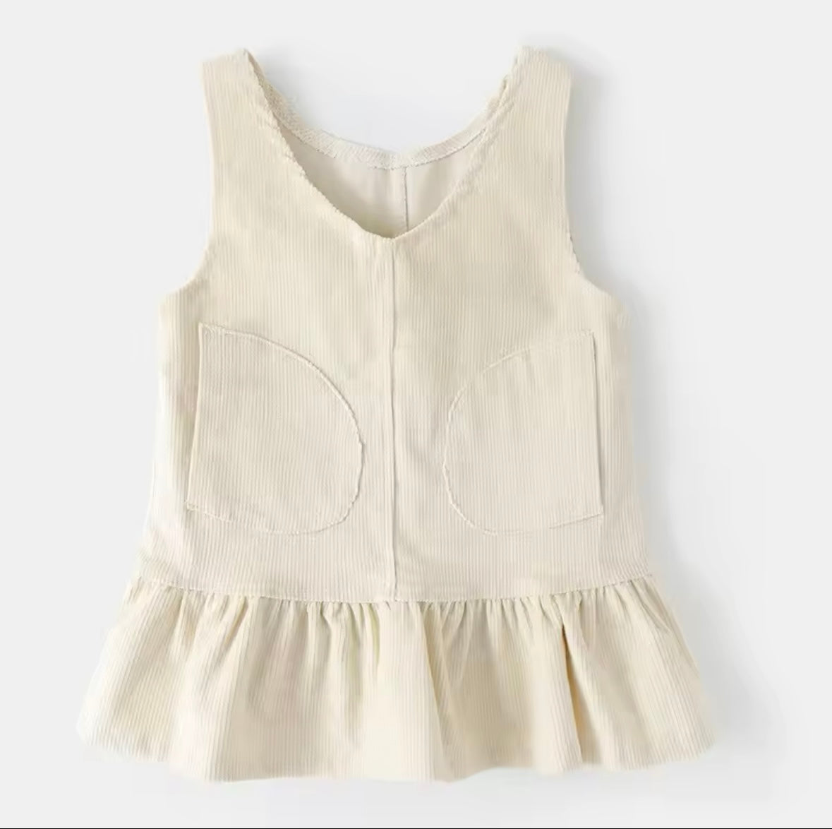 Baby Girl Dress Corduroy Solid Pleated Skirt