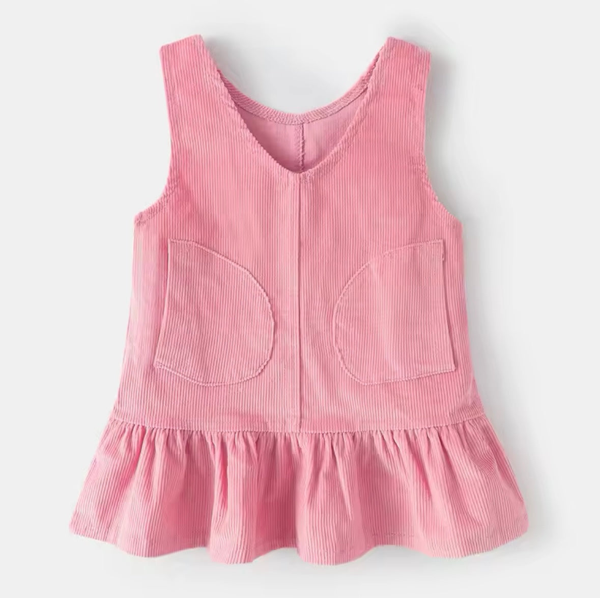 Baby Girl Dress Corduroy Solid Pleated Skirt