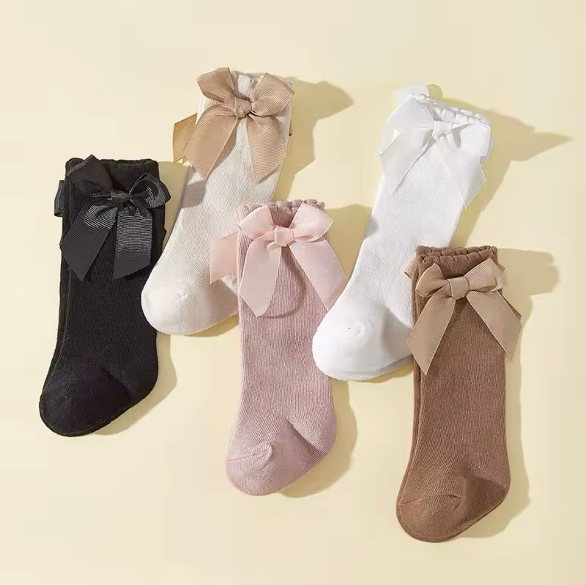 Baby Girl Socks Infant Cute Solid Color