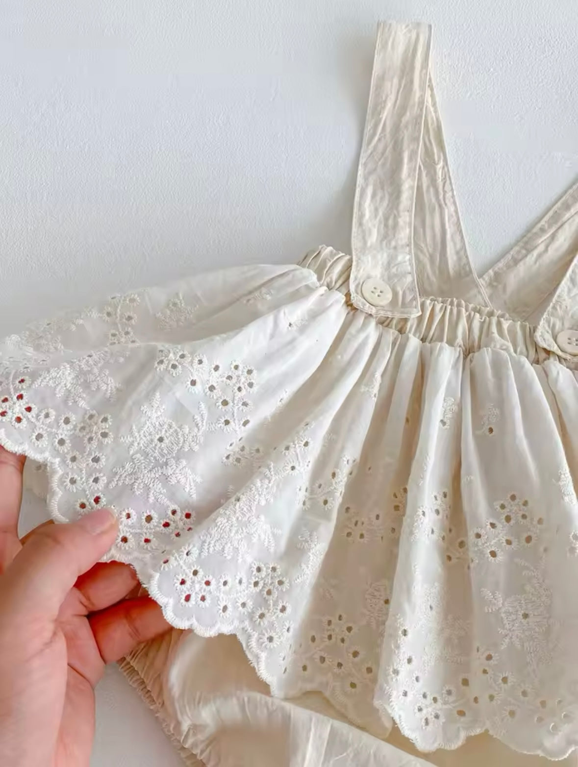 Baby Girls Clothes Ruffle Shorts Lace Suspender Shorts Solid Pants