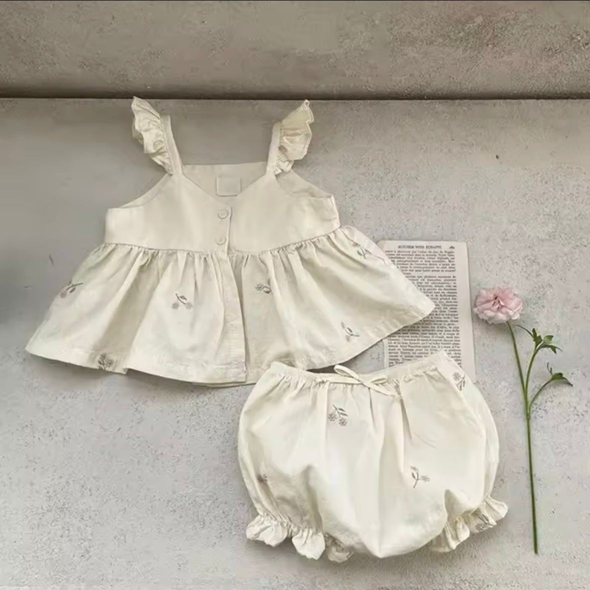 Baby Girl 2 pcs Set Toddler Ruffle Dress Top